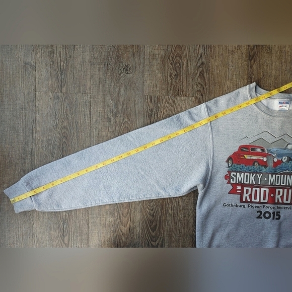 Smokey Mountain Rod Run Crew Neck Sweatshirt Mens Sz Small Classic Cars Jerzees - Picture 11 of 15